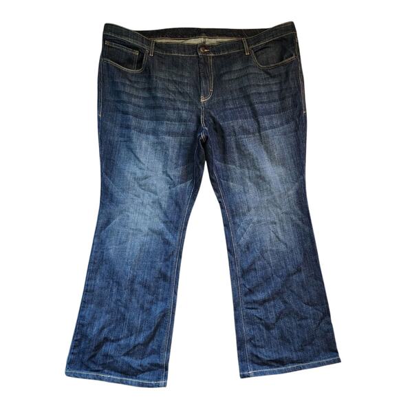 Old Navy Womens Flirt Bootcut Jeans Plus Size 28 Blue Below Waist Stretch - Picture 1 of 8